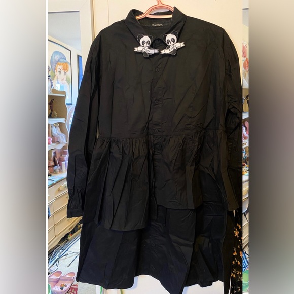 Candy Stripper panda shirt dress - Picture 2 of 4